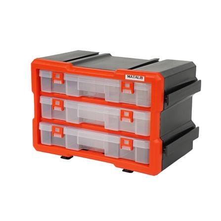 กล่องเก็บอะไหล่ 3 ช่อง MATALL MW-1803 สีดำส้ม_1