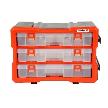 กล่องเก็บอะไหล่ 3 ช่อง MATALL MW-1803 สีดำส้ม_2