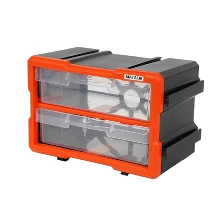 กล่องเก็บอะไหล่ 2 ช่อง MATALL MW-1802 สีดำส้ม_1