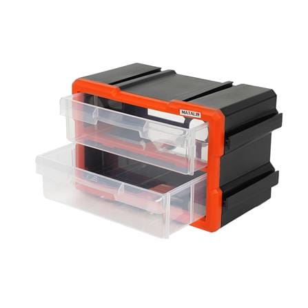 กล่องเก็บอะไหล่ 2 ช่อง MATALL MW-1802 สีดำส้ม_2
