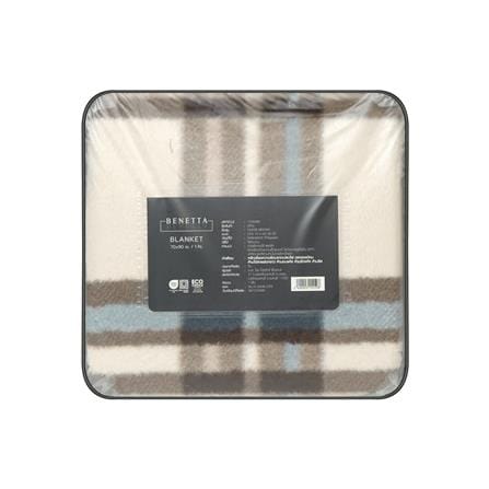 ผ้าห่ม BENETTA CHESS 70x90 นิ้ว สี BROWN_3