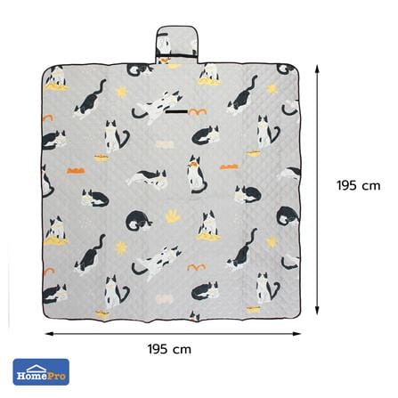 เสื่ออเนกประสงค์ SNAZZ MEO 195x195 ซม. สีเทา_5