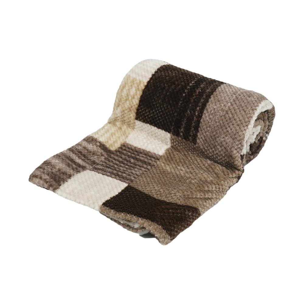 ผ้าห่ม HOME LIVING STYLE MOSAIC 60x80 นิ้ว สี BROWN
