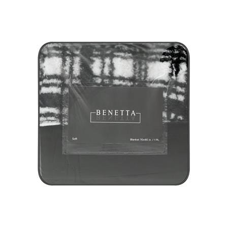 ผ้าห่ม BENETTA GRID 70x90 นิ้ว สี BLACK&WHITE_3