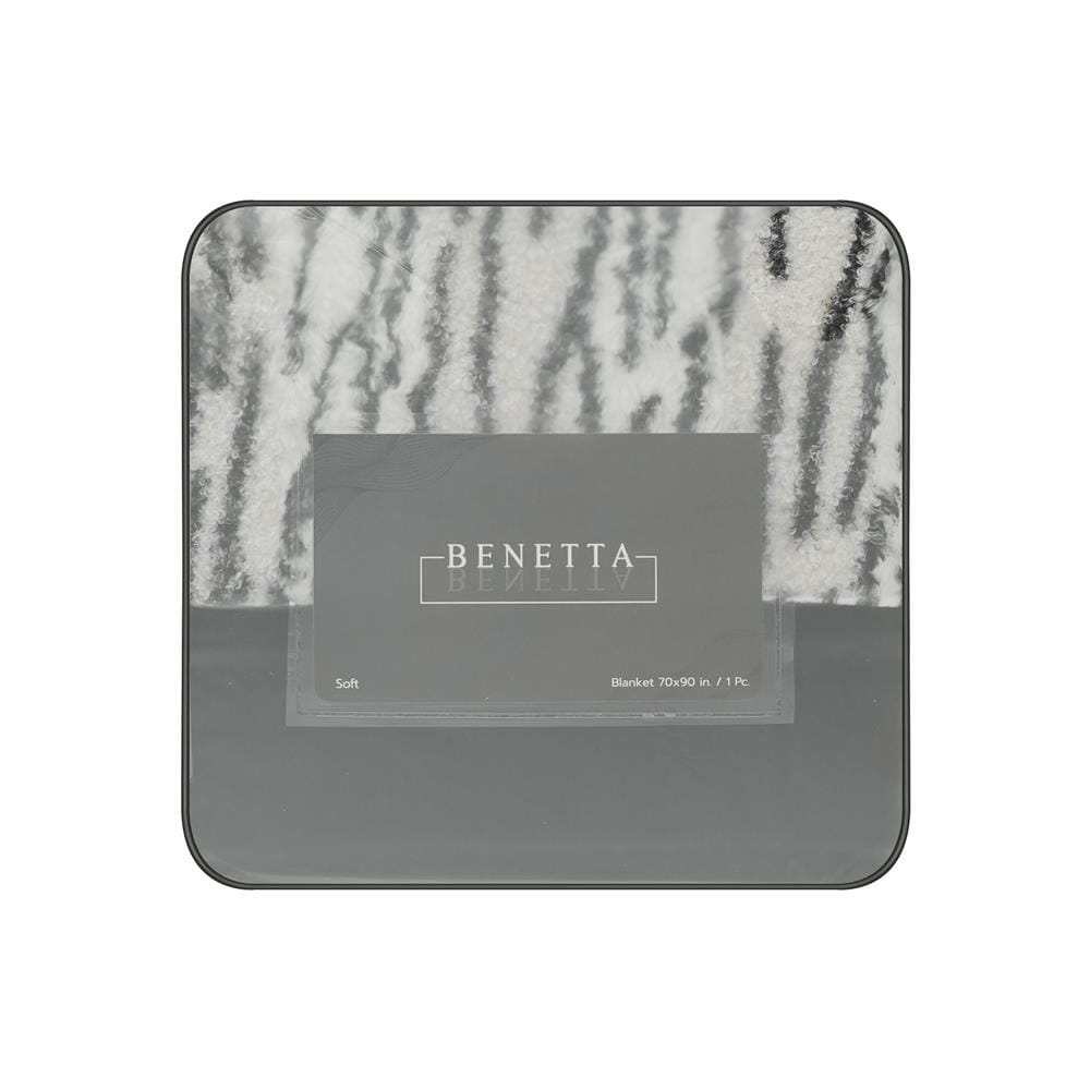 ผ้าห่ม BENETTA ONYX 70x90 นิ้ว สี BLACK & WHITE
