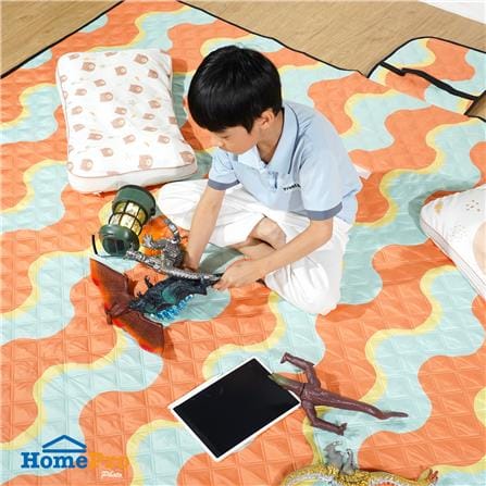 เสื่ออเนกประสงค์ SNAZZ ARIEL 195x195 ซม. สีส้ม_6