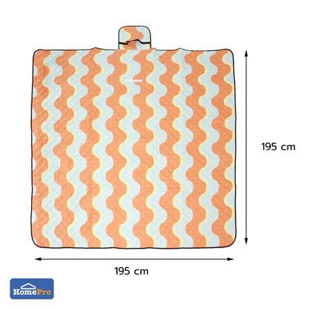 เสื่ออเนกประสงค์ SNAZZ ARIEL 195x195 ซม. สีส้ม_8