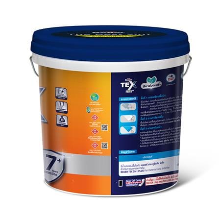สีน้ำทาภายนอก ชนิดกึ่งเงา BEGER TEX 2IN1 BASE A 9 ลิตร_2