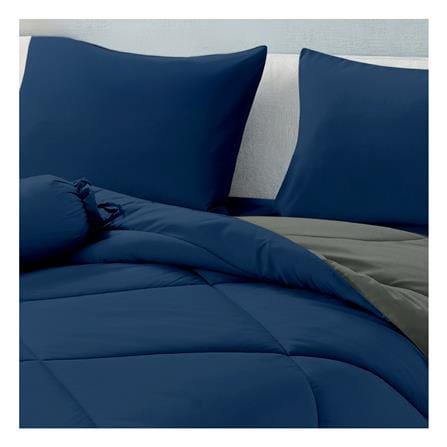 ชุดผ้าปูที่นอน 6 ฟุต (ชุด 6 ชิ้น) FROLINA MICROTEX MIDNIGHT NAVY SF039_1