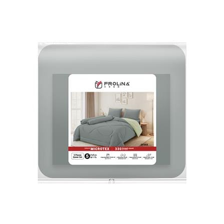 ชุดผ้าปูที่นอน 5 ฟุต (ชุด 6 ชิ้น) FROLINA MICROTEX DOVE LINEN SF038_4