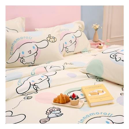 ชุดผ้าปูที่นอน 6 ฟุต (ชุด 5 ชิ้น) FOUNTAIN CINNAMOROLL 70106-FTC165_1