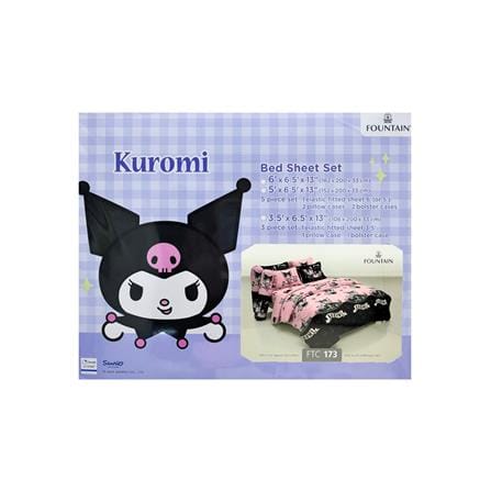 ชุดผ้าปูที่นอน 6 ฟุต (ชุด 5 ชิ้น) FOUNTAIN KUROMI 70106-FTC173_3