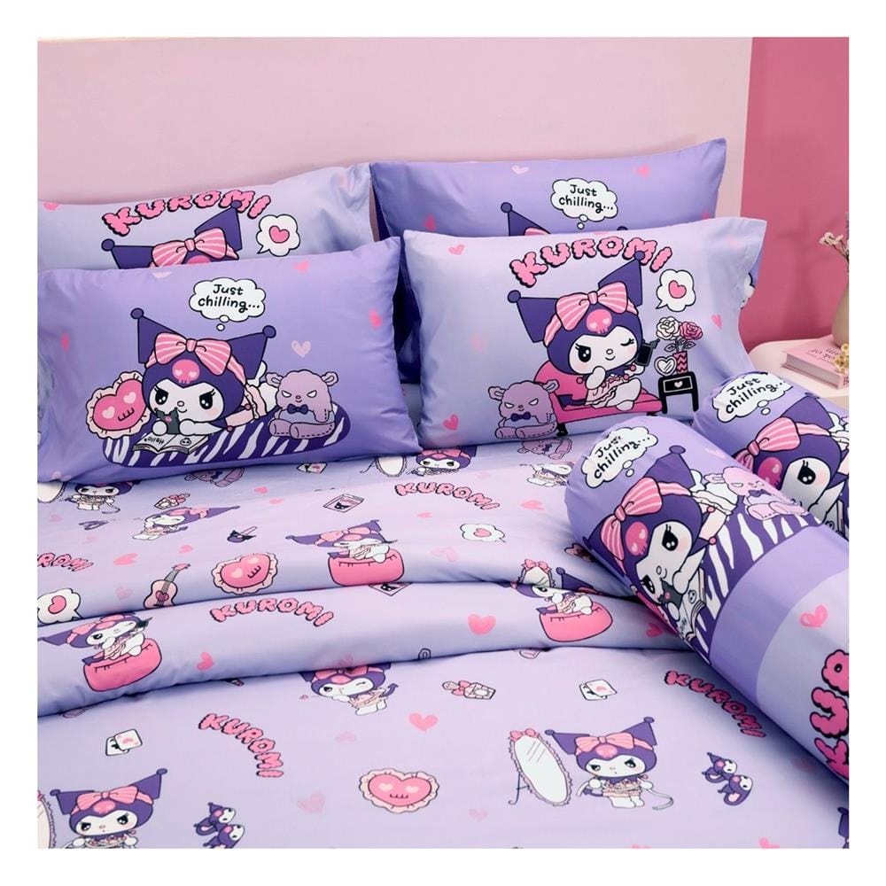 ชุดผ้าปูที่นอน 3.5 ฟุต (ชุด 3 ชิ้น) FOUNTAIN KUROMI 70105-FTC171