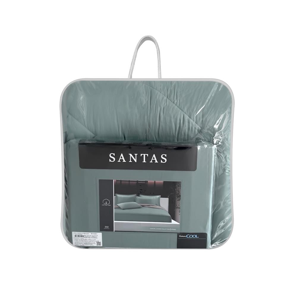 ชุดผ้าปูที่นอน 5 ฟุต (ชุด 6 ชิ้น) SANTAS COTTON USA COASTAL CHARM GN