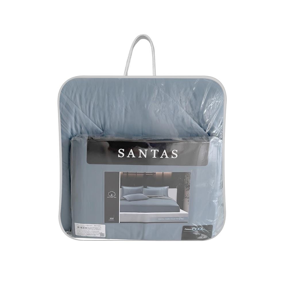 ชุดผ้าปูที่นอน 5 ฟุต (ชุด 6 ชิ้น) SANTAS COTTON USA COASTAL CHARM BL