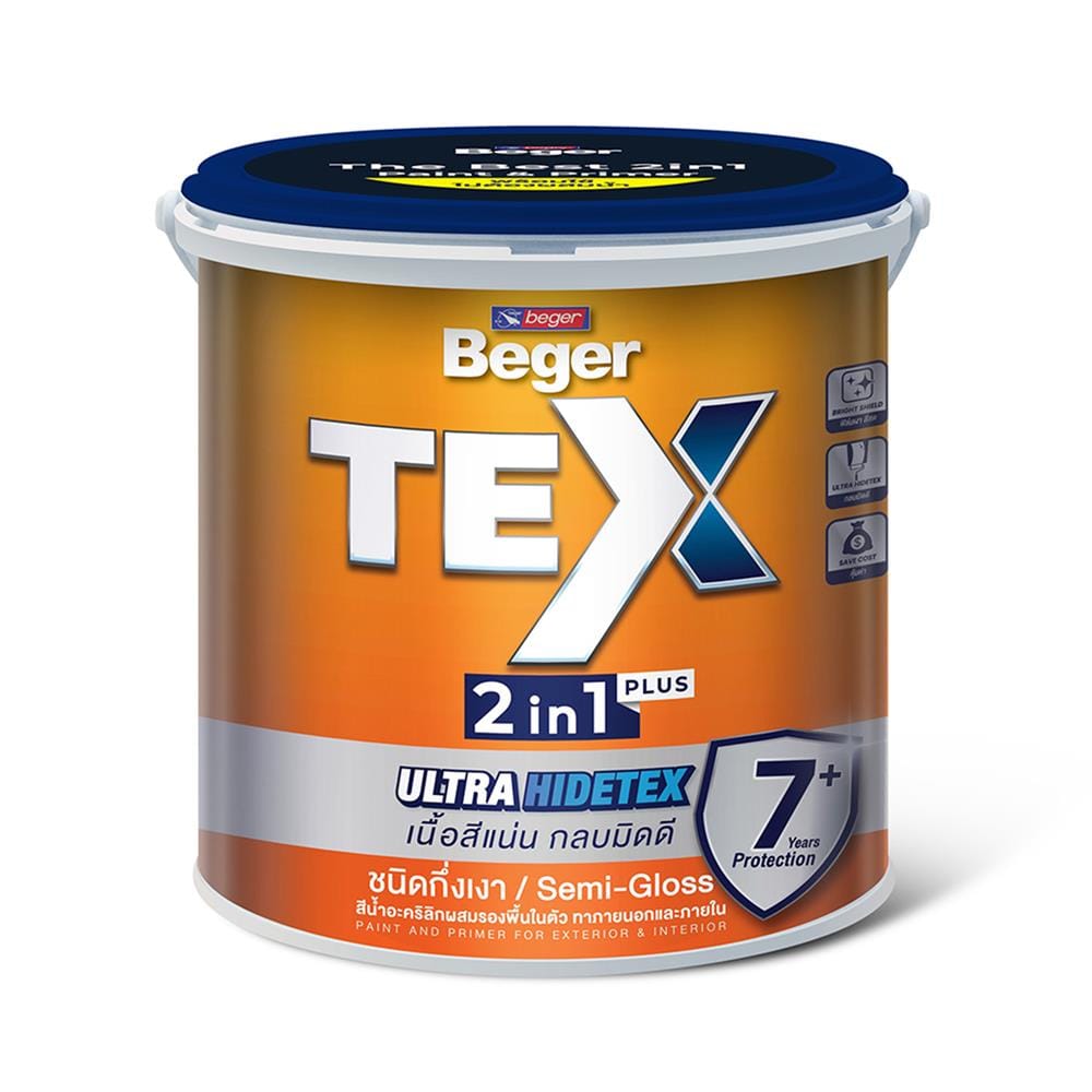 สีน้ำทาภายนอก ชนิดกึ่งเงา BEGER TEX 2IN1 BASE B 3.5 ลิตร