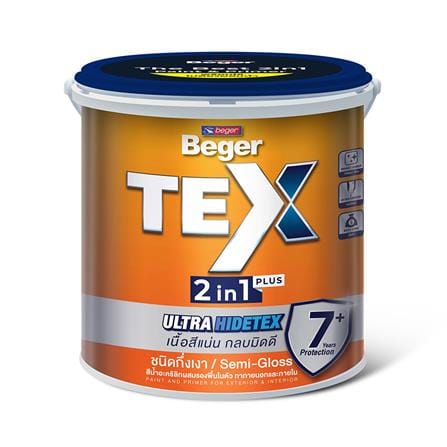 สีน้ำทาภายนอก ชนิดกึ่งเงา BEGER TEX 2IN1 BASE B 3.5 ลิตร_0