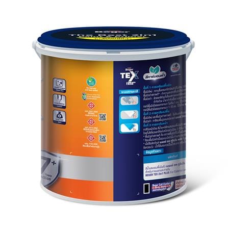 สีน้ำทาภายนอก ชนิดกึ่งเงา BEGER TEX 2IN1 BASE D 3.5 ลิตร_1