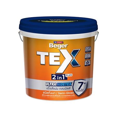 สีน้ำทาภายนอก ชนิดกึ่งเงา BEGER TEX 2IN1 BASE C 9 ลิตร_0