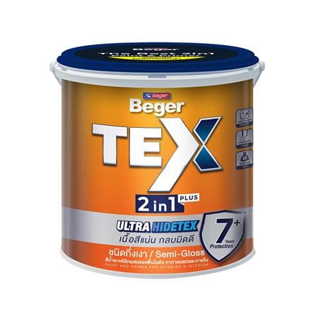 สีน้ำทาภายนอก ชนิดกึ่งเงา BEGER TEX 2IN1 BASE C 3.5 ลิตร_0
