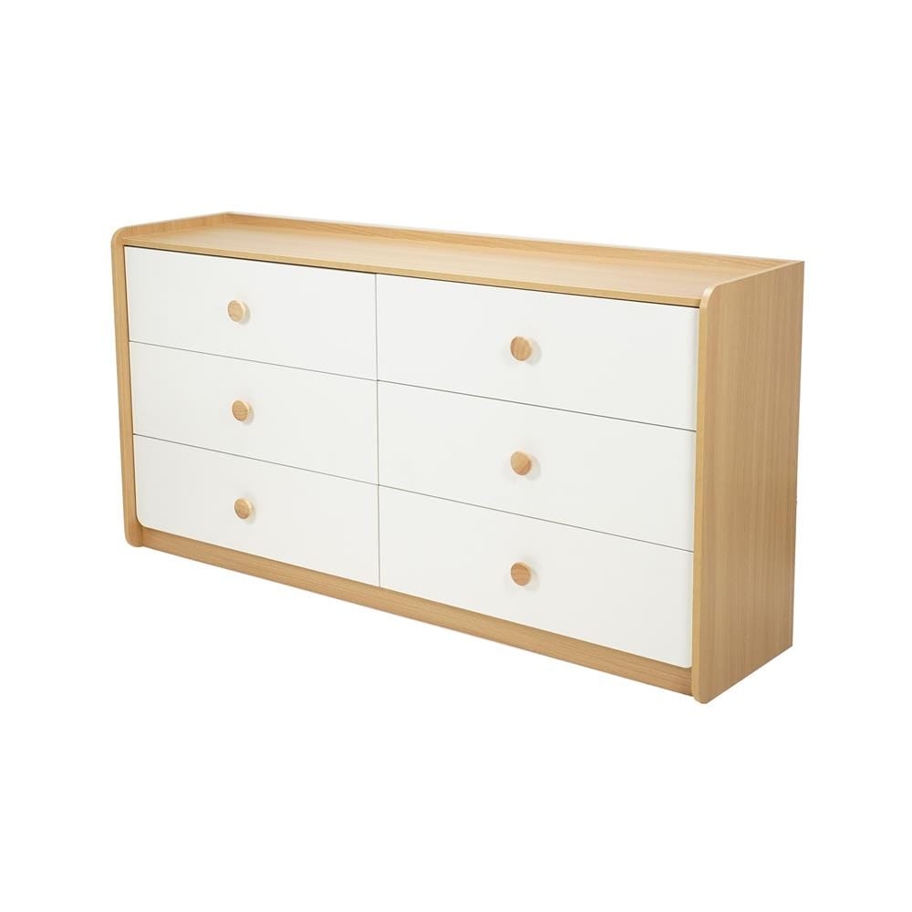 ตู้ลิ้นชัก 6 ลิ้นชัก FURDINI MARU 160 ซม. สี NT OAK/ขาว_0