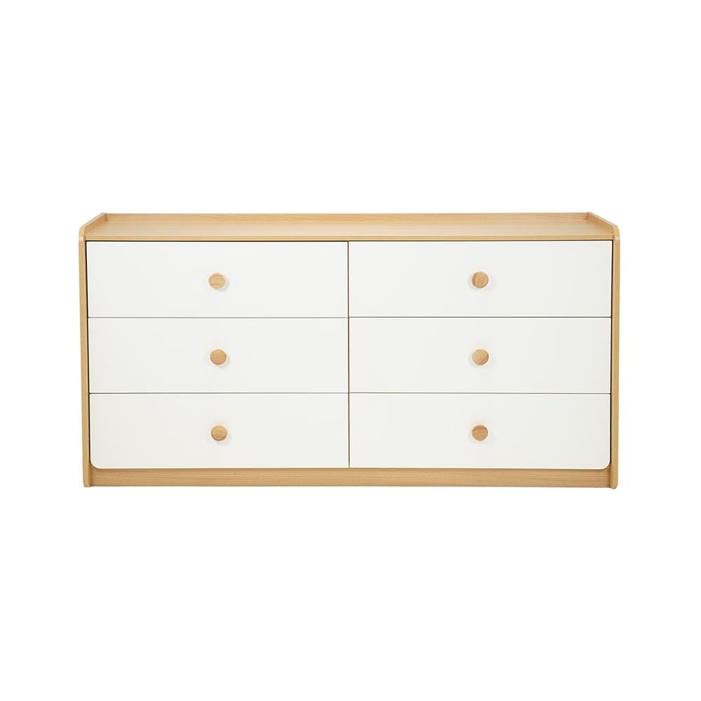 ตู้ลิ้นชัก 6 ลิ้นชัก FURDINI MARU 160 ซม. สี NT OAK/ขาว