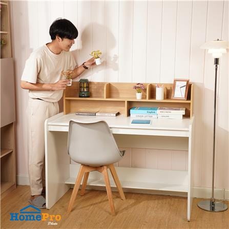 โต๊ะทำงานไม้ FURDINI MARU 120 ซม. สี NT OAK/ขาว_5