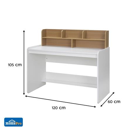 โต๊ะทำงานไม้ FURDINI MARU 120 ซม. สี NT OAK/ขาว_7