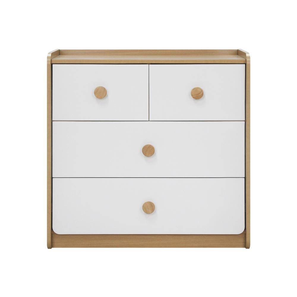 ตู้ลิ้นชัก 4 ลิ้นชัก FURDINI MARU 80 ซม. สี NT OAK/ขาว