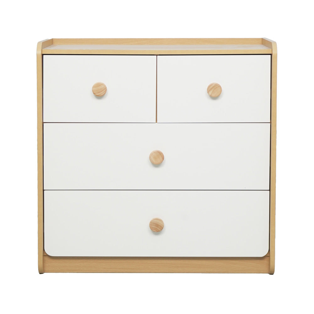 ตู้ลิ้นชัก 4 ลิ้นชัก FURDINI MARU 80 ซม. สี NT OAK/ขาว