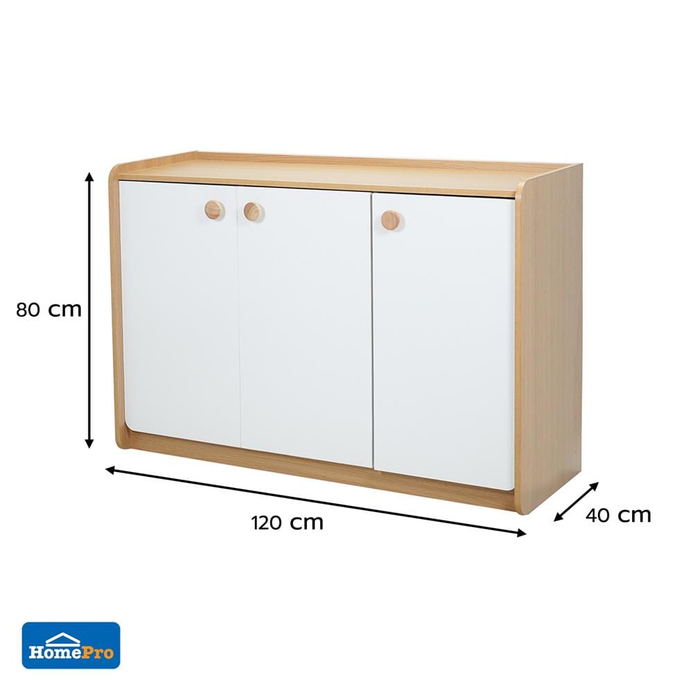 ตู้เตี้ย FURDINI MARU 120 ซม. สี NT OAK/ขาว