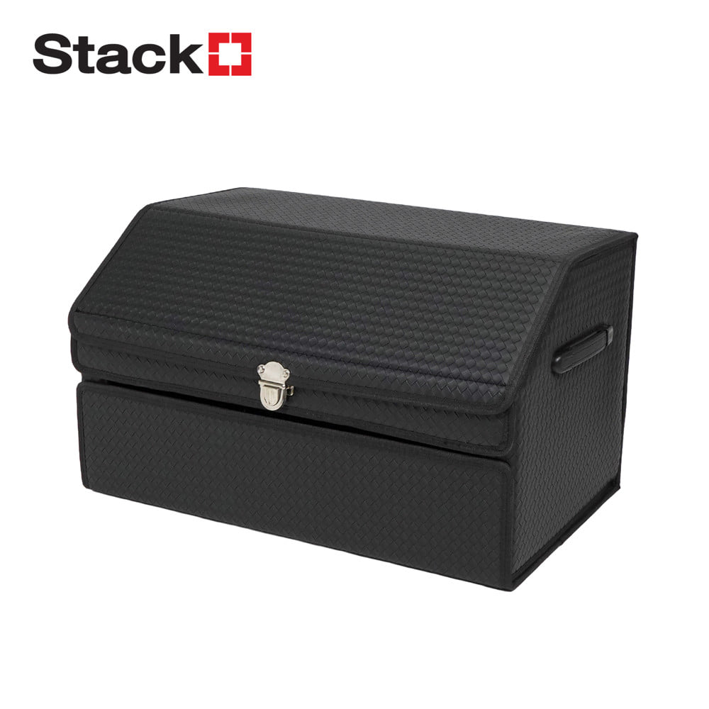 กล่องหนังเก็บของท้ายรถ STACKO GLAMOR 60x36x34 ซม. สีดำ