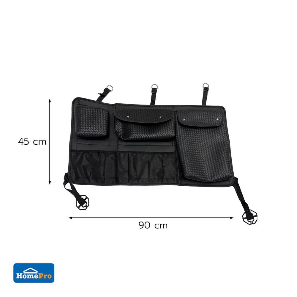กระเป๋าหนังหลังเบาะ SUV STACKO GLAMOR 90x2x45 ซม. สีดำ