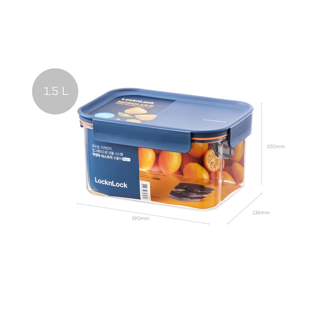 กล่องอาหาร LOCKNLOCK BISFREE LBF405 1.5 ลิตร สีกรม