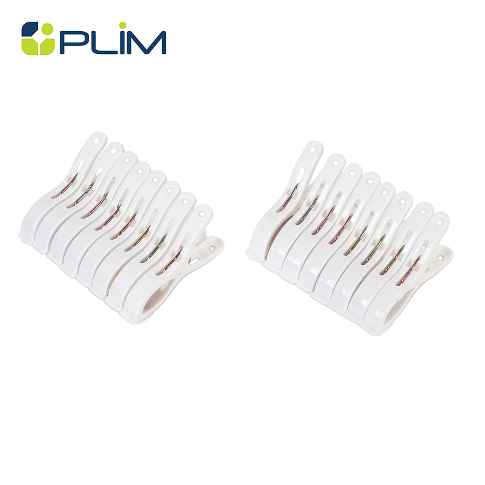 กิ๊บหนีบผ้านวม PLIM LUCKY สีขาว (แพ็ก 16 ชิ้น)