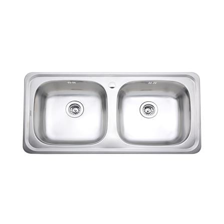 ซิงค์ฝัง 2 หลุม PREMA PM841T1B 100 ซม. สีเงิน_0