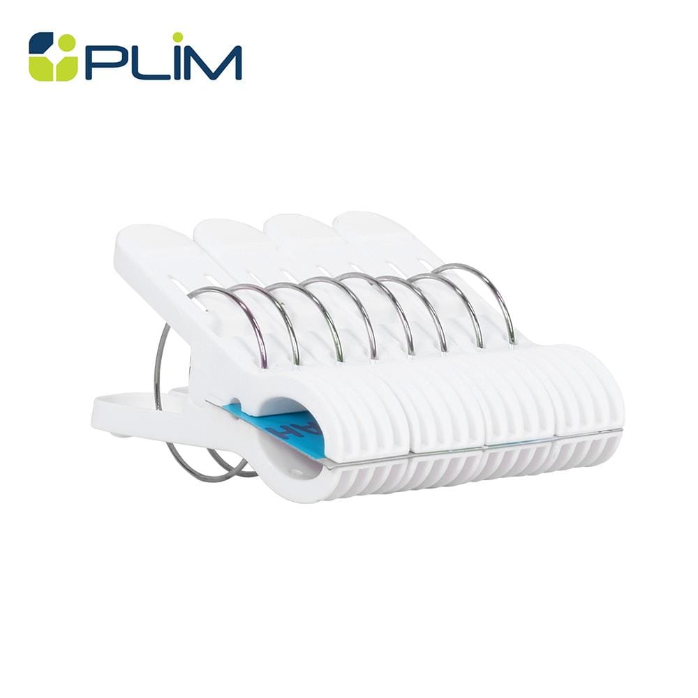 กิ๊บหนีบผ้านวม PLIM JUMBO LUCKY สีขาว (แพ็ก 4 ชิ้น)