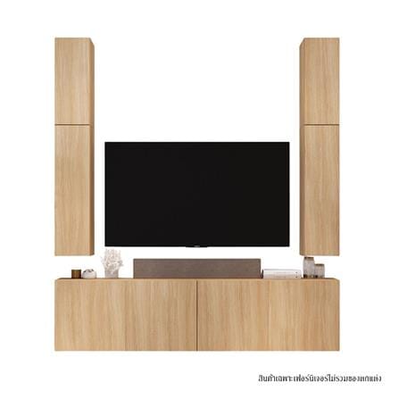ชุดตู้วางทีวี SB BUILT IN WISEST 19239336 240 ซม. สี MONACO OAK_0