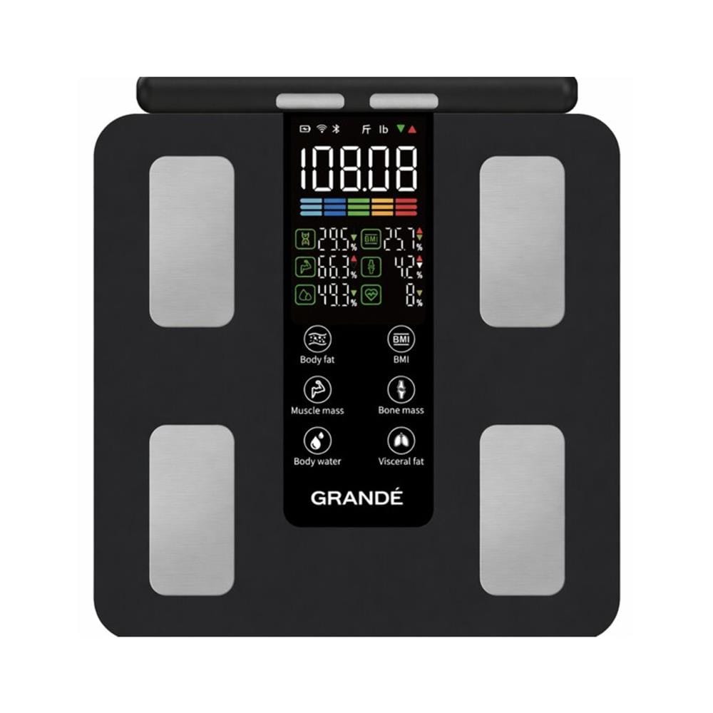เครื่องชั่งน้ำหนักบลูทูธ GRANDE SM. BODY SCALE CS10G สีดำ_1