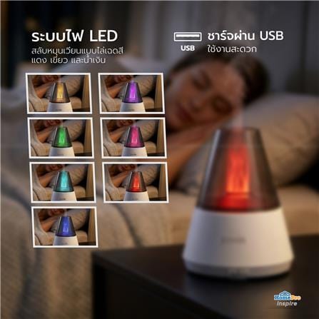 เครื่องพ่นไอน้ำ PORRIN LAVA MIST 120 มล. สีขาว_7