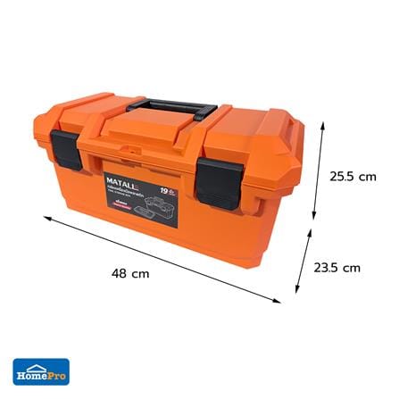 กล่องเครื่องมือพลาสติก MATALL HL3078-N 19 นิ้ว สีดำ/ส้ม_8