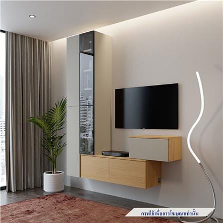 ชุดตู้วางทีวี SB BUILT IN WISEST 19239318 180 ซม. สีเทา/น้ำตาล_2