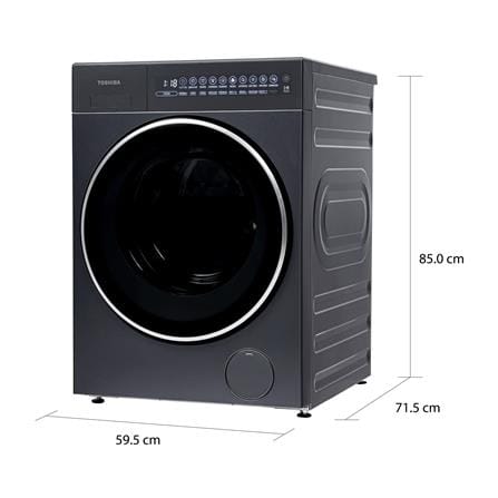เครื่องซักอบผ้าฝาหน้า TOSHIBA TWD-T35BP160MWT(MG) 15/9 กก. อินเวอร์เตอร์ สีเทาดำ_5