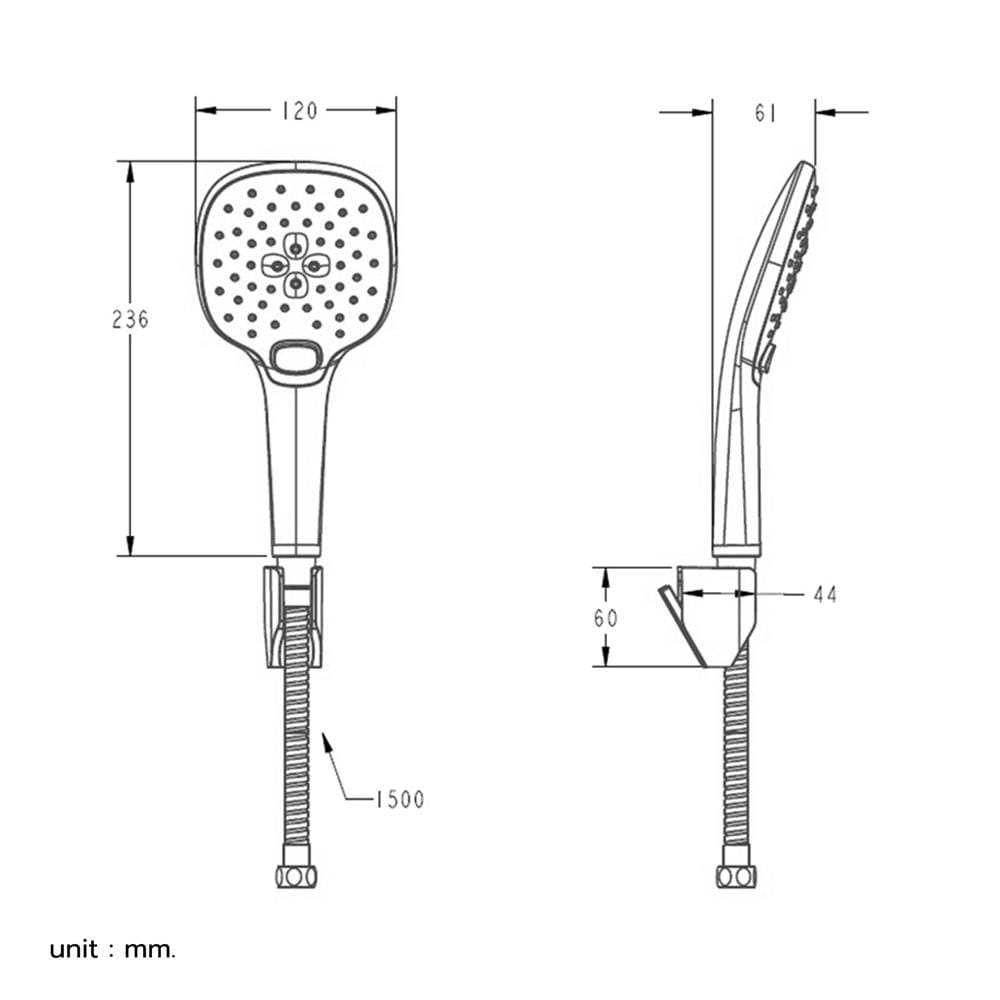 ชุดฝักบัวสายอ่อน 3 ระดับ PAINI PA 131S7102BICPE