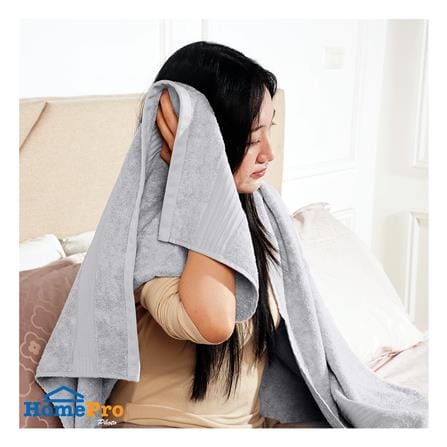 ผ้าขนหนู HOME LIVING STYLE CHARLOTTE 27x54 นิ้ว สี GREY_4
