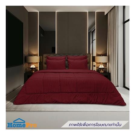 ชุดผ้าปูที่นอน 3.5 ฟุต (ชุด 3 ชิ้น) PICASSO SMILE สี BURGUNDY_0