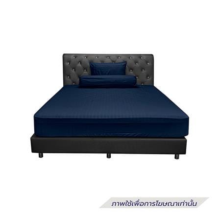 ชุดผ้าปูที่นอน 3.5 ฟุต (ชุด 3 ชิ้น) PICASSO SMILE สี NAVY BLUE_1
