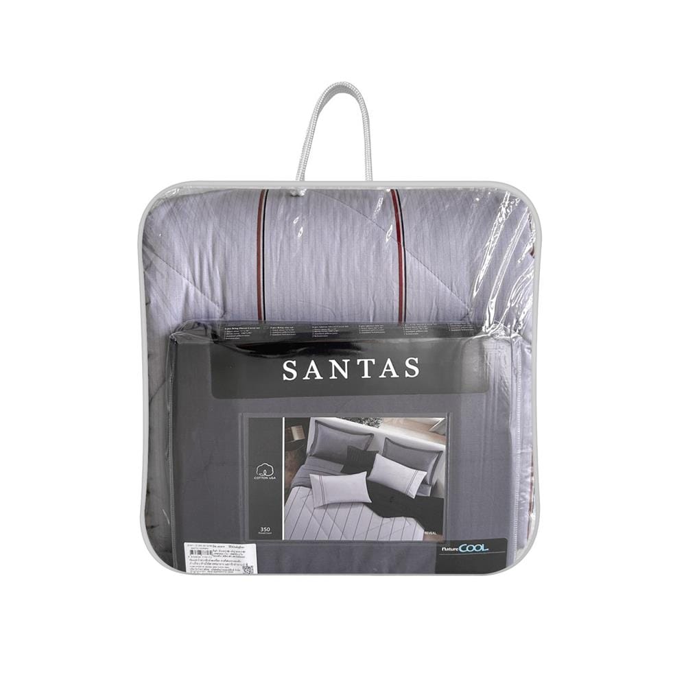 ชุดผ้าปูที่นอน 5 ฟุต (ชุด 6 ชิ้น) SANTAS COTTON USA REVEAL GR