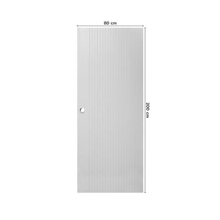 ประตูภายนอก UPVC เจาะลูกบิด ECO-DOOR UX2 80x200 ซม. สีขาว_3