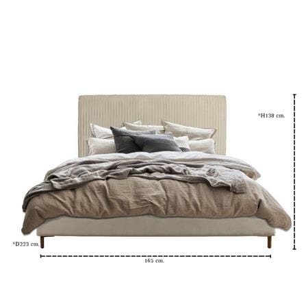 เตียง 5 ฟุต SB FURNITURE GRACELYN 19236491 สีครีม_7